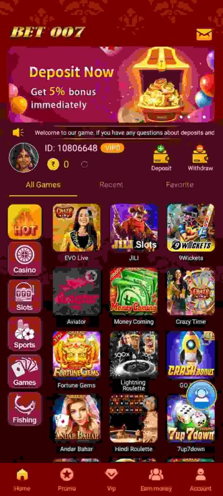 Bet007 APP में कितने प्रकार के गेम हैं |